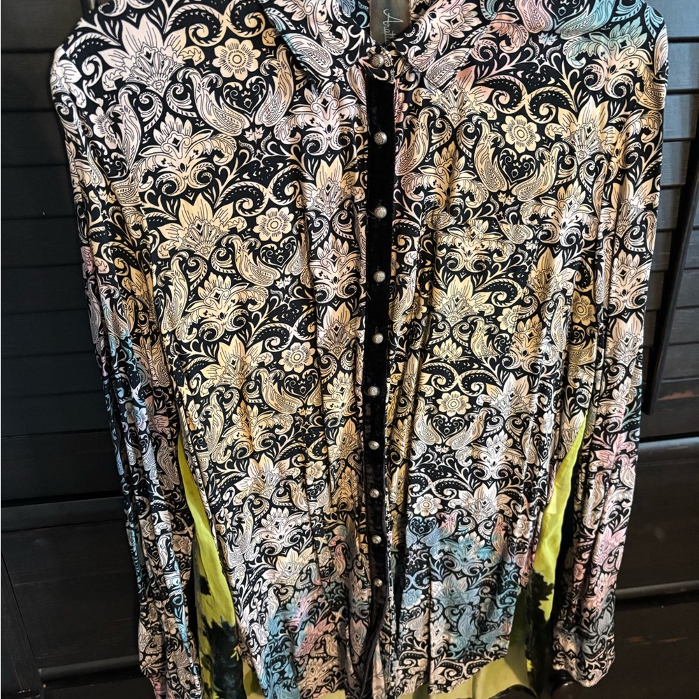 Aratta Patterned Button Down Shirt - image 1
